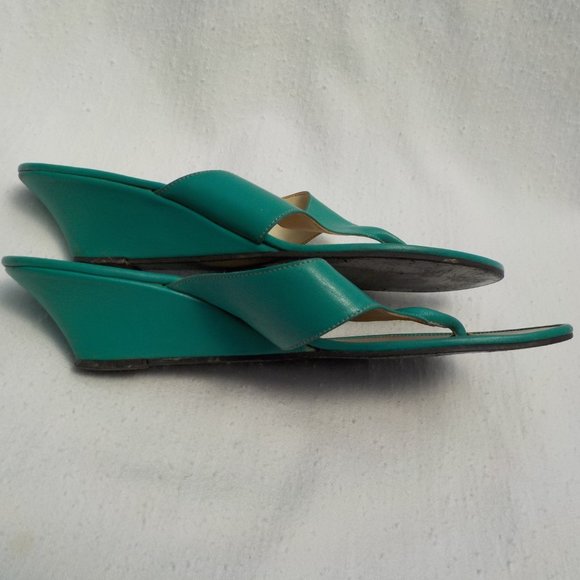 Lot of 4 Pair Vintage Callisto Leather Slip-on Wedge Sandals SZ 8 - Picture 11 of 14